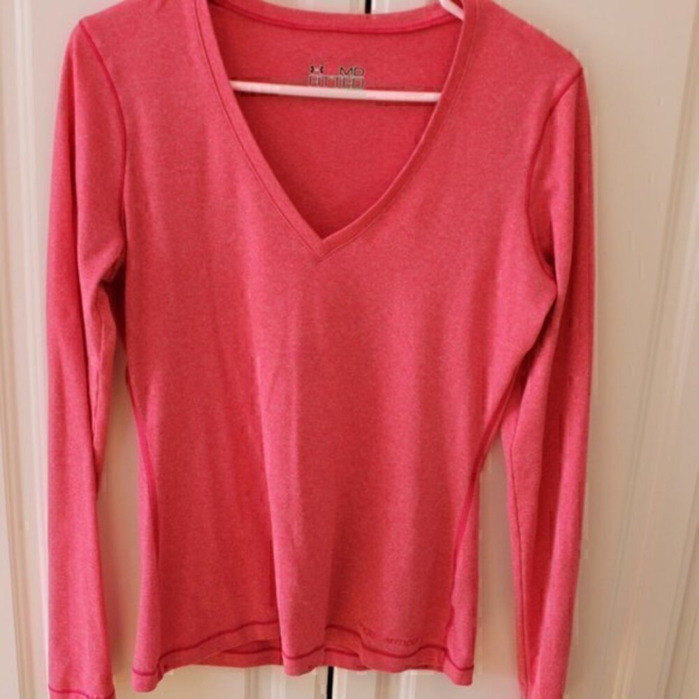 Under Armour V Neck Fitted Long Sleeve